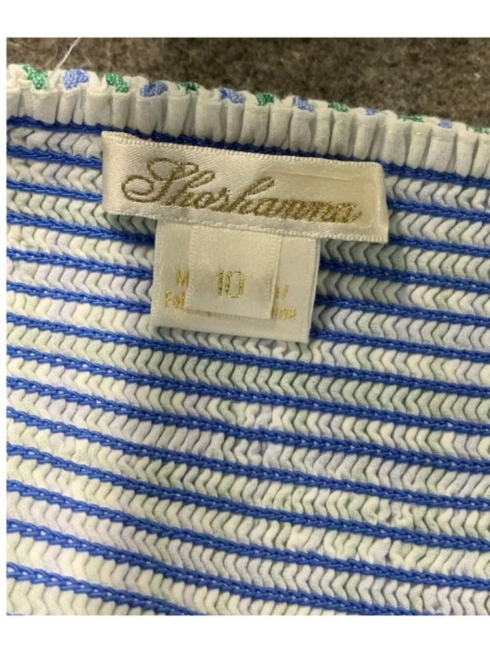 Shoshanna Sundress Sz 10 Blue Green Gingham Preppy Coastal Country Club Resort - Picture 6 of 8